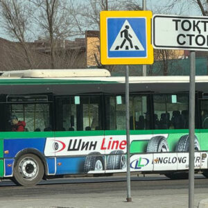 Клиент Шин Line на городских автобусах Астаны